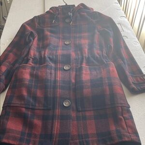 Plaid Hooded Women's Jacket